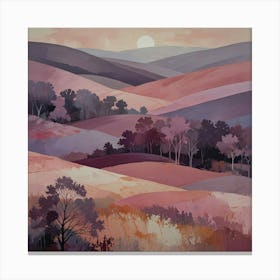 Sunset In The Hills 1 Canvas Print