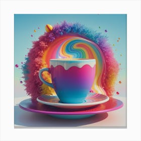 Rainbow Cup Canvas Print