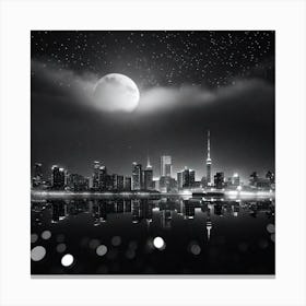 Toronto Skyline At Night 1 Canvas Print