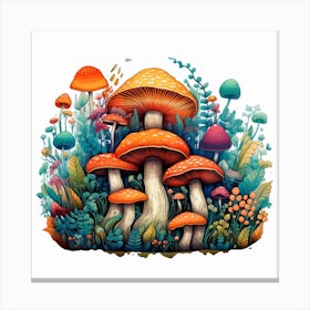 Mushroom Forest 9 Canvas Print