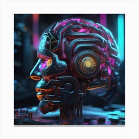 Cyborg Head 41 Canvas Print