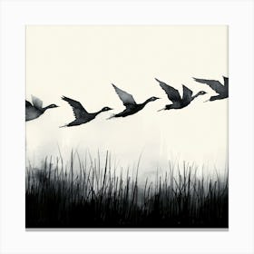 Ducks In Flight Canvas Print