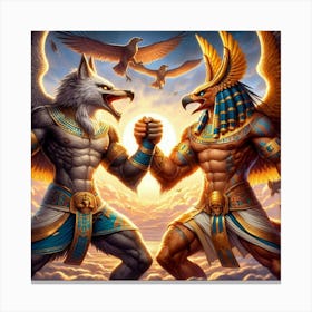 Horus Seth Encounter Canvas Print