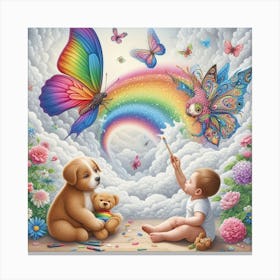 Baby, Schmetterlinge 10 Canvas Print