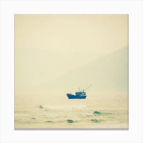Fishing Boat In A Bay Vietnam Canvas Print