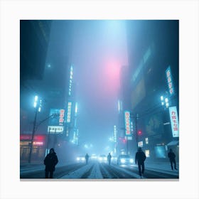 Cityscape At Night Canvas Print