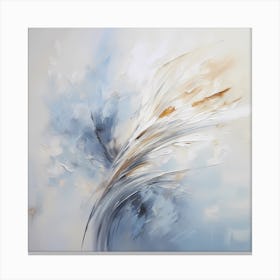 Tranquil Tones: Serene Canvas with Visible Brushwork Canvas Print