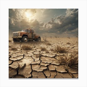 Truck In The Desert 14 Canvas Print