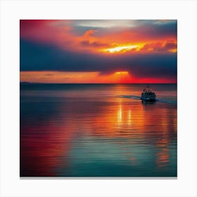 Sunset On The Water 15 Canvas Print