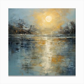 Moonlight Over The Water Canvas Print