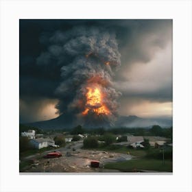 Eruption Of A Volcano 2 Canvas Print