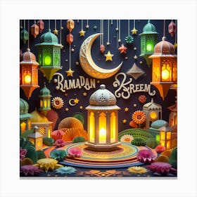 Ramadan Lanterns Canvas Print
