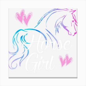 Horse Girl Love Horses Riding Rider Kids Women Gift Canvas Print