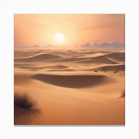 Sunset In The Desert Canvas Print