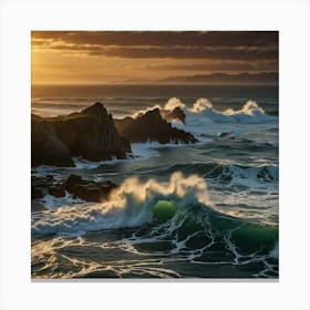 Sunset At The Beach 18 Canvas Print