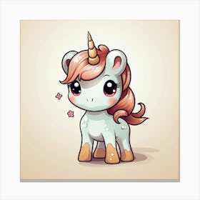 Cute Unicorn 153 Canvas Print