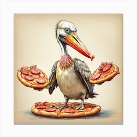 Pelican Pizza 3 Canvas Print