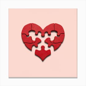 Heart Puzzle  Canvas Print