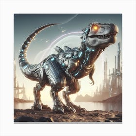 Robot Dino Canvas Print