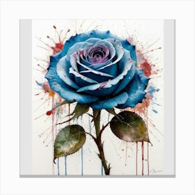 Blue Rose 4 Canvas Print