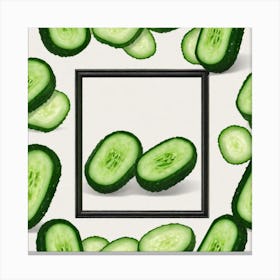 Cucumbers In A Frame 17 Canvas Print