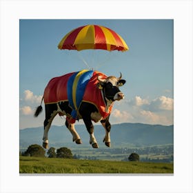 Leonardo Lightning Xl A Cow With Parachute 3 Stampe su tela