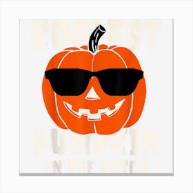 Funny Coolest Pumpkin In The Patch Halloween Boys Girls Men Canvas Print