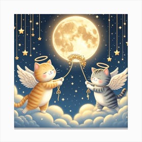 Angel Cats 1 Canvas Print