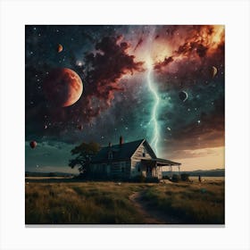 House In The Sky Canvas Print