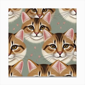 Cat Faces Canvas Print