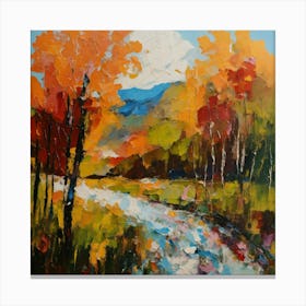 Autumn Stream Canvas Print