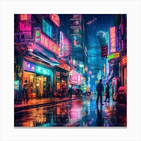 Neon City 3 Canvas Print