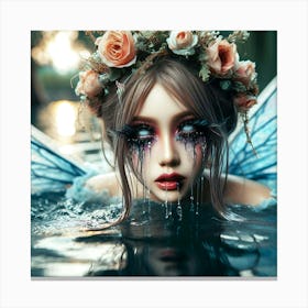 Creepy Fairy In Water Canvas Print