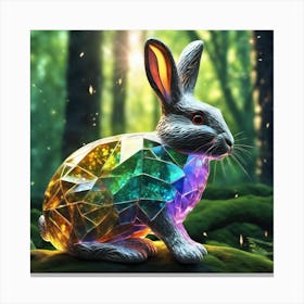 Rabbit In The Forest 27 Canvas Print