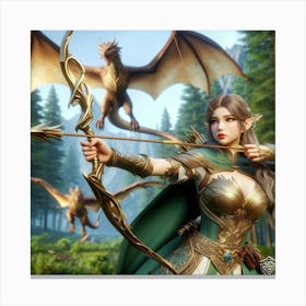 Elven Archer Canvas Print