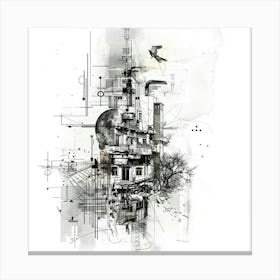 Abstract Cityscape Canvas Print