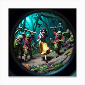 Snow White And The Seven Dwarfs Canvas Print