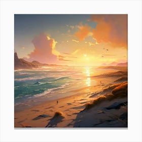 Farewell Spit Golden Bay Landscape Canvas Print