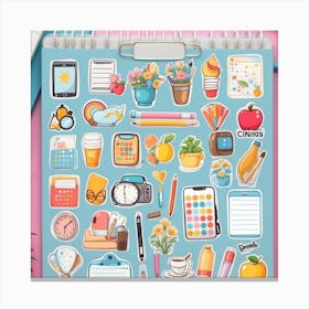 Office Supplies Canvas Print