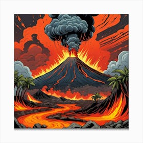 Volcano Eruption Canvas Print