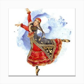 Russian Folk Dancer Canvas Print