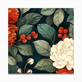 Floral Wallpaper 1 Canvas Print