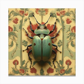 Art deco ceramic beetle Canvas Print