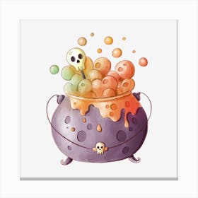 Halloween Cauldron Canvas Print