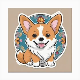 Corgi Dog 4 Canvas Print