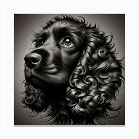 Black Cocker Spaniel2 Canvas Print