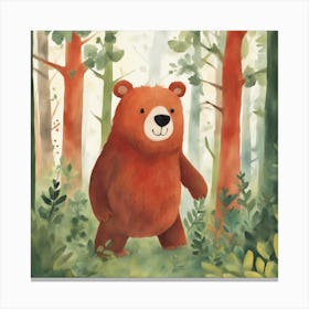 Bear In The Woods Canvas Print