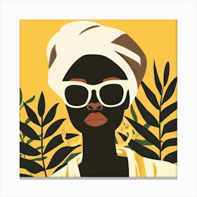 African Woman With Sunglasses 3 Canvas Print