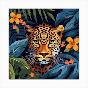 Leopard In The Jungle 6 Canvas Print