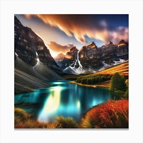 Sunset In The Mountains 37 Canvas Print